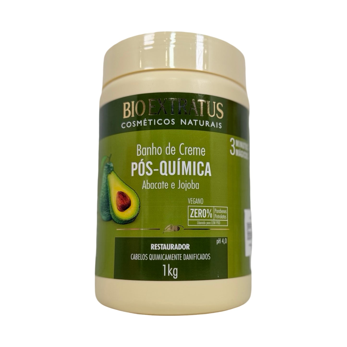 Banho de Creme Bio Extratus Pós-Química Abacate e Jojoba Restaurador – 1kg