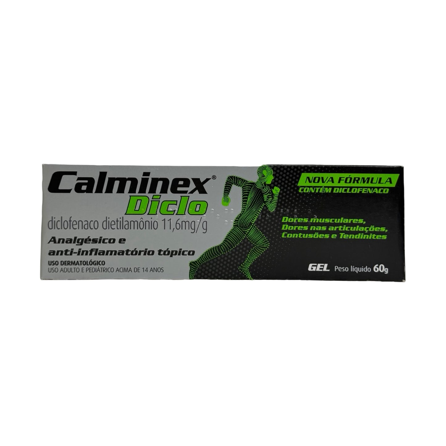 Gel Analgésico e Anti-inflamatório Calminex Diclo (Diclofenaco Dietilamônio 11,6mg/g) – 60g