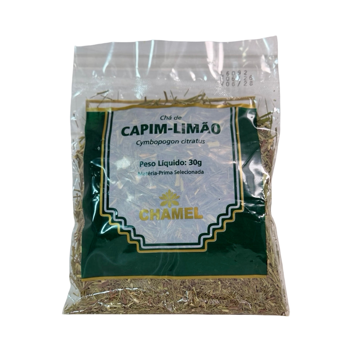 Chá de Capim-Limão Chamel 100% Natural (Cymbopogon citratus) – 30g