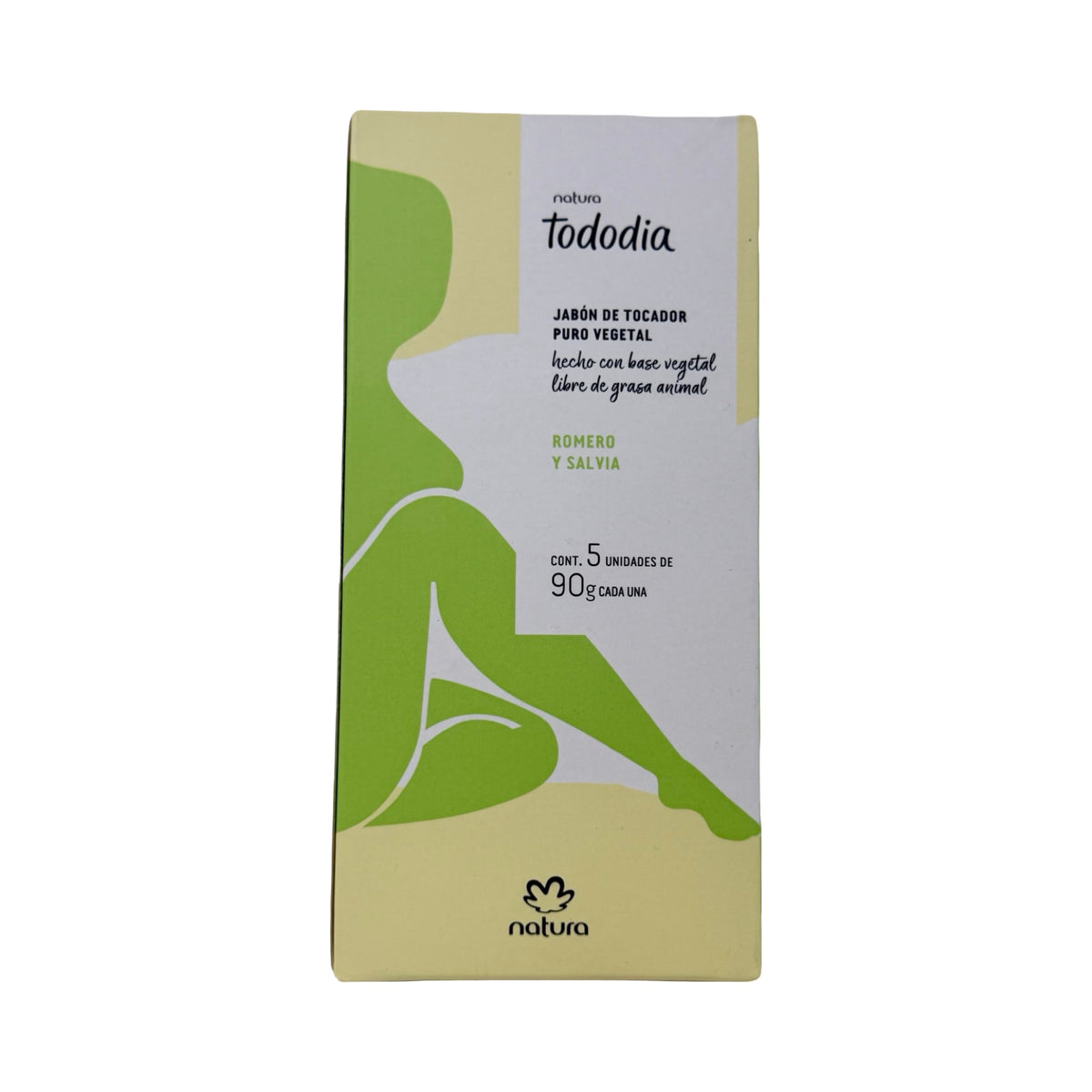 Natura Tododia Sabonete em Barra Puro Vegetal Alecrim e Sálvia – 5 Unidades de 90g