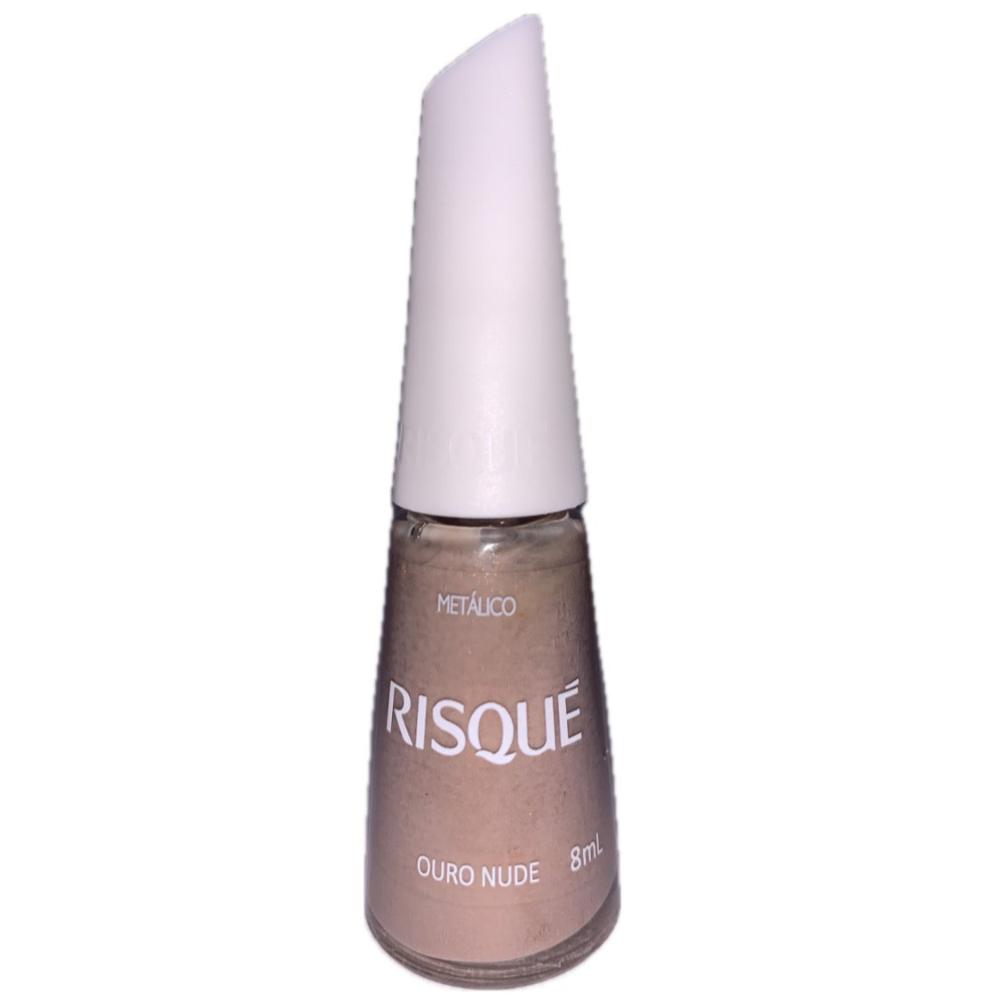 Esmalte Risqué Metálico – Ouro Nude, 8ml