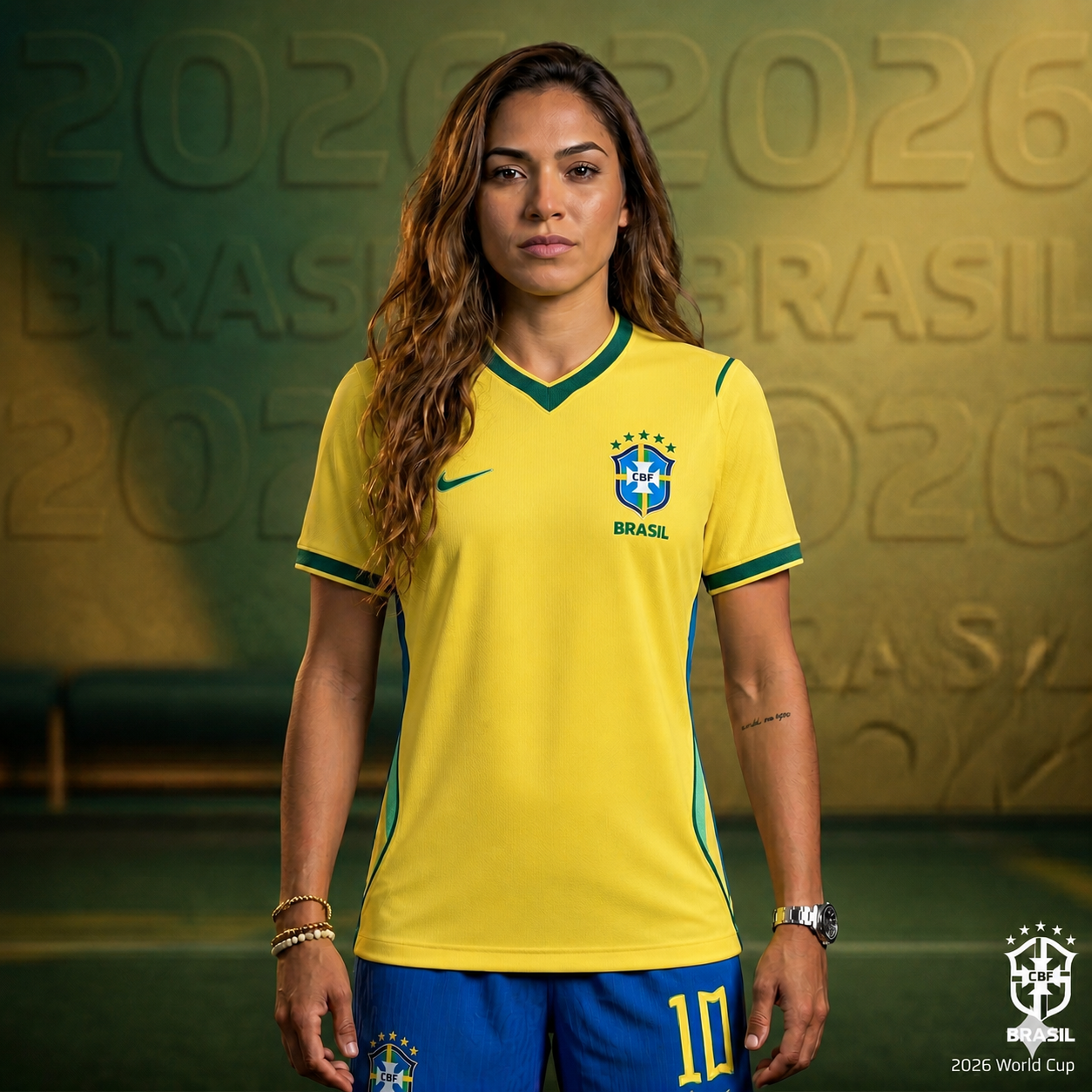 Brazil Women National Team Soccer Jersey - Torcedor Yellow