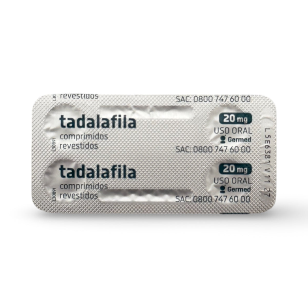 Tadalafila 20mg Germed 4 Comprimidos