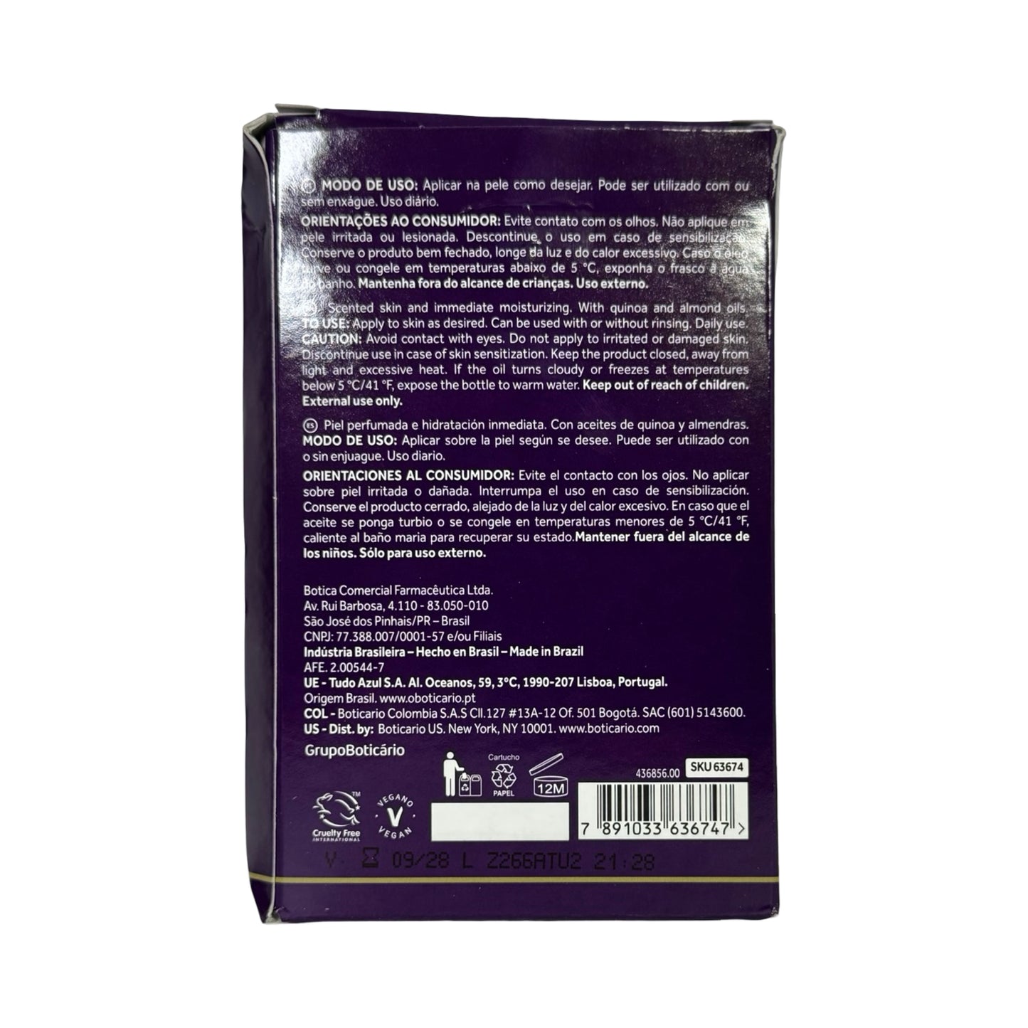 Nativa SPA Orquídea Noire Óleo Glorioso Hidratante Corporal, 200ml