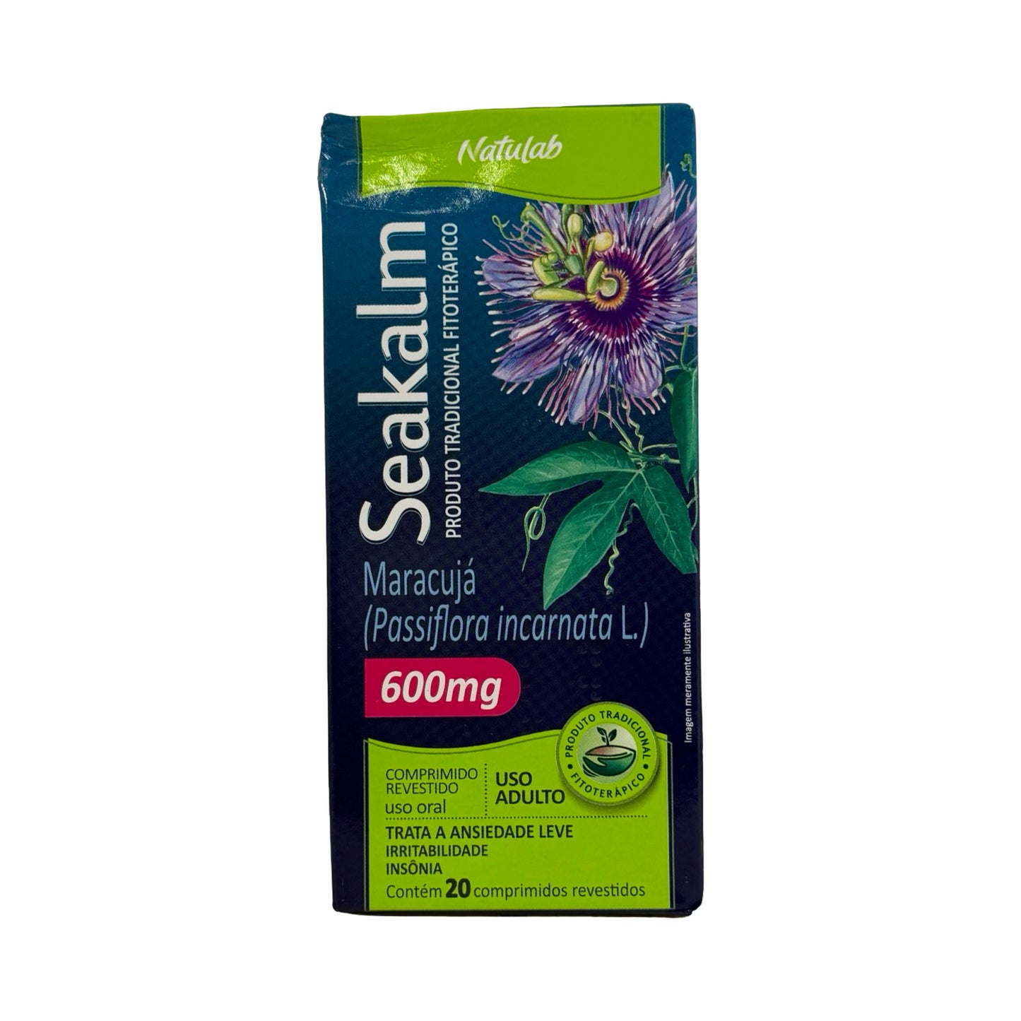 Seakalm Natulab Maracujá 600mg – 20 Comprimidos Revestidos para Ansiedade e Insônia