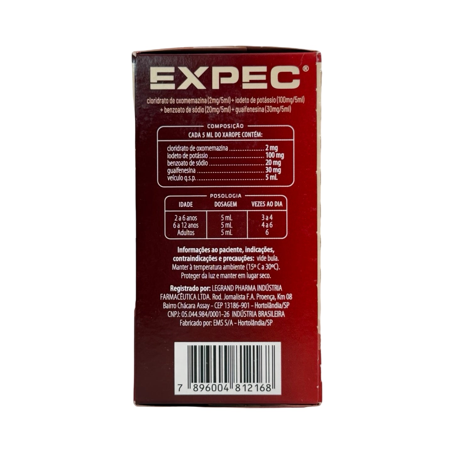 Xarope Expec Tripla Ação 120ml – Expectorante, Antialérgico e Antitussígeno