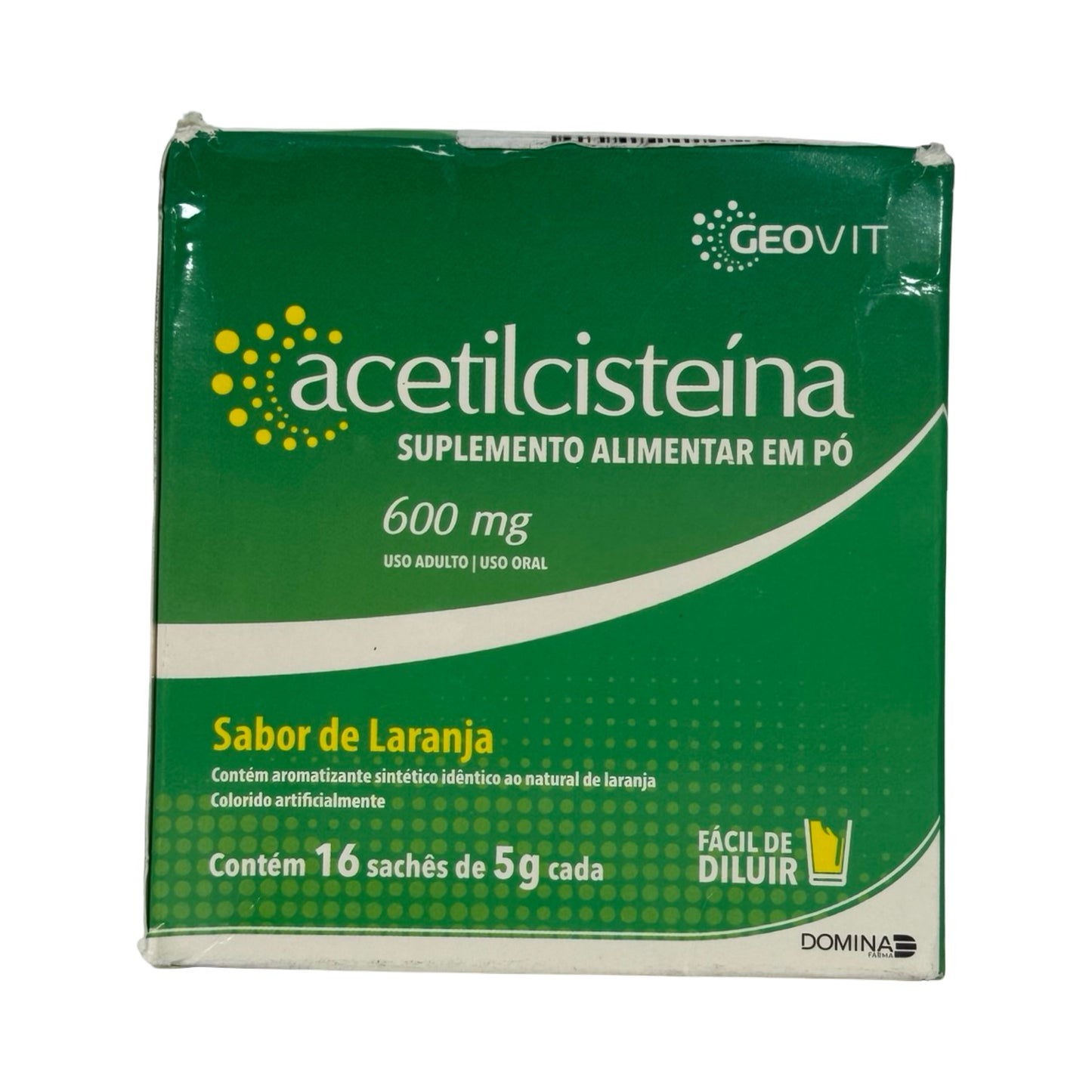 Geovit Acetilcisteína 600mg – Suplemento Expectorante de Alta Potência (16 Sachês)