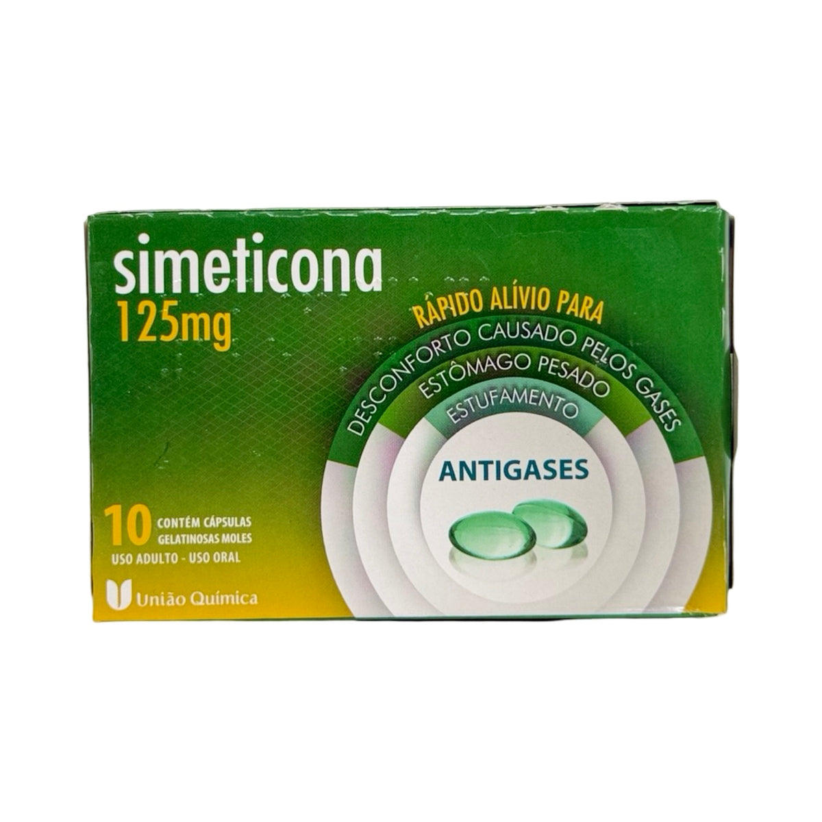 Simeticona 125mg – União Química – 10 Cápsulas Gelatinosas