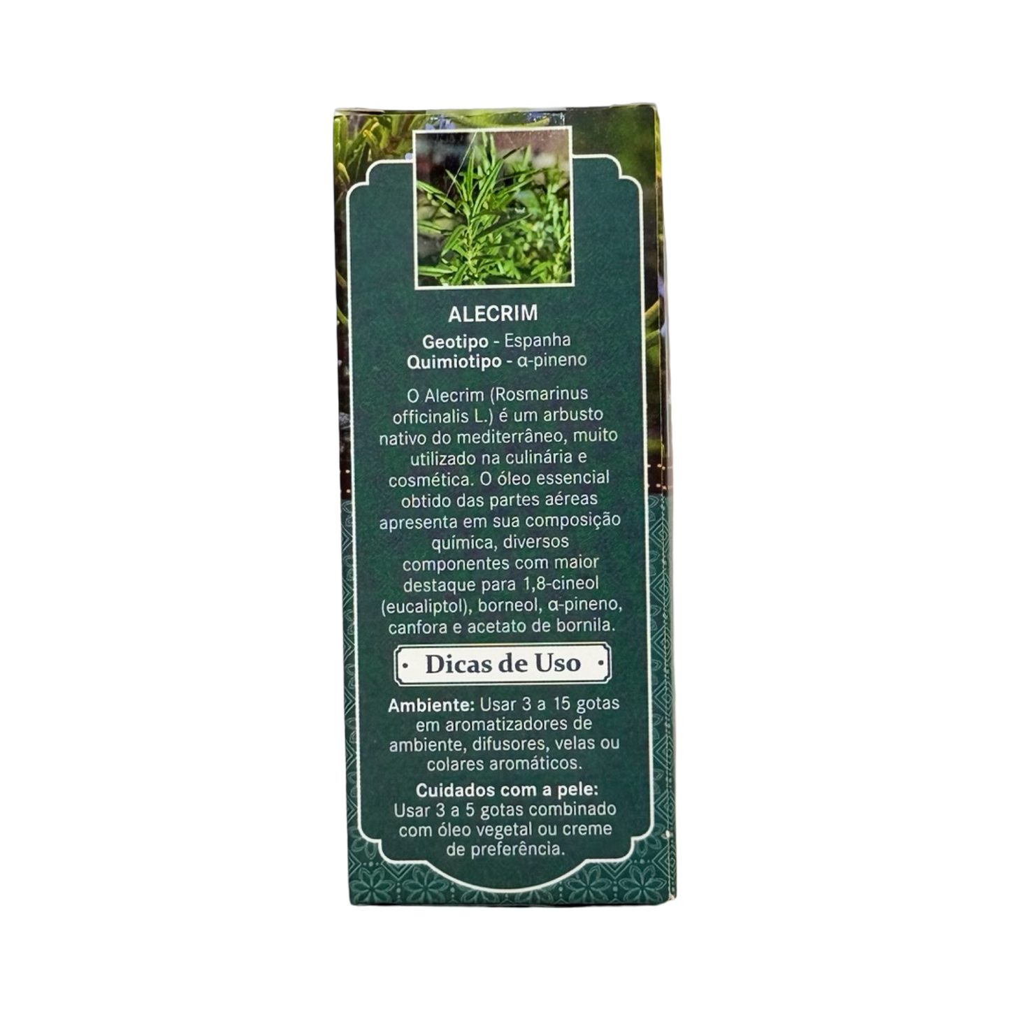 Óleo Essencial de Alecrim Chamel (Rosmarinus officinalis) 100% Puro – 10ml