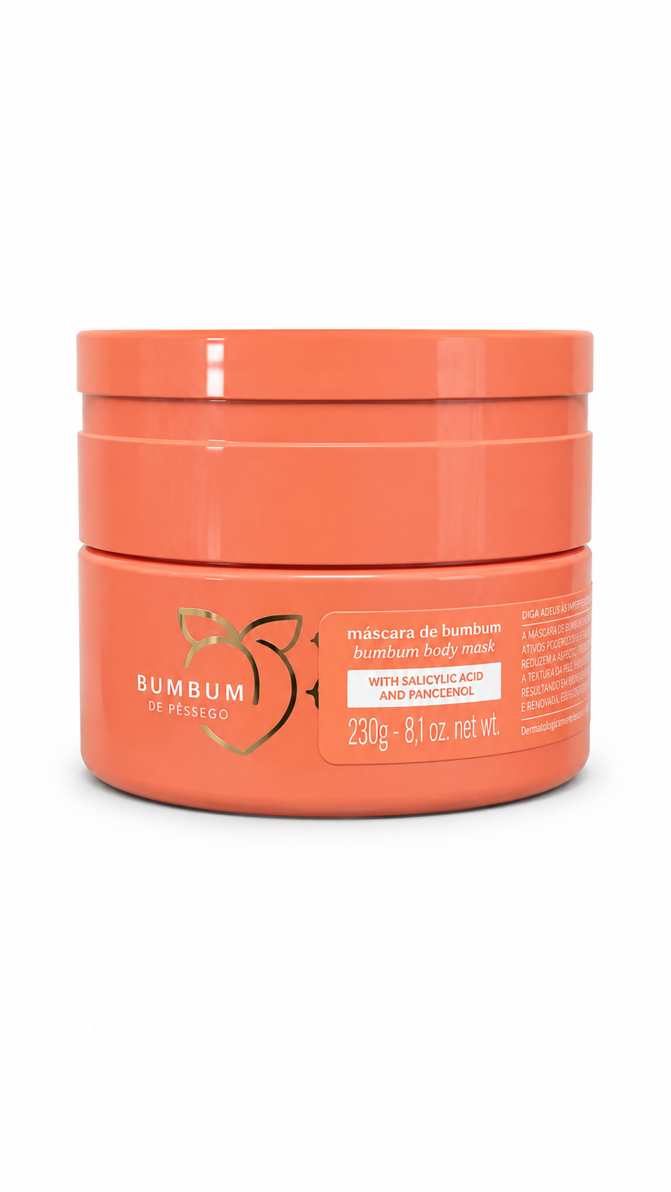 Máscara Corporal Bumbum de Pêssego com Ácido Salicílico e Pantenol 230 g