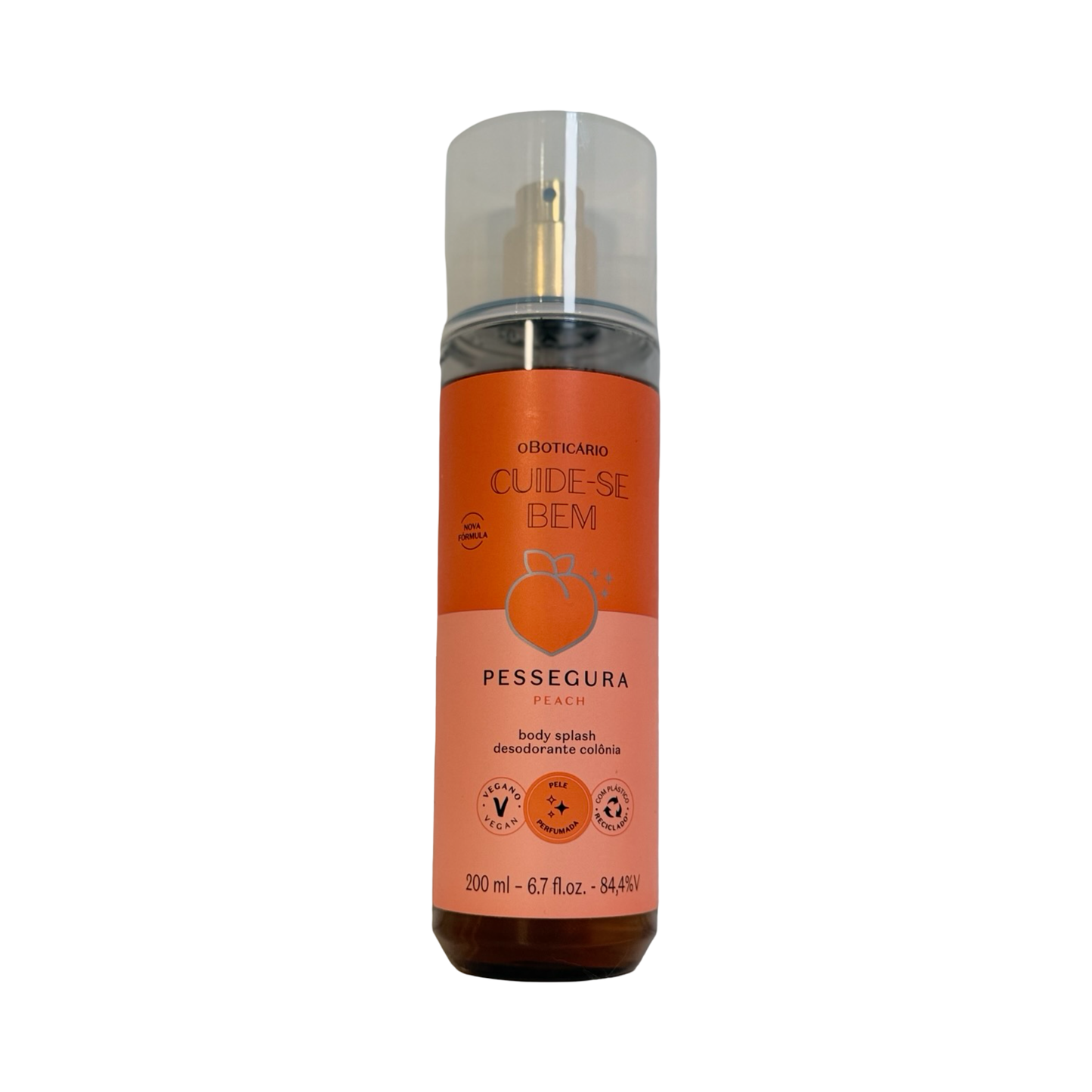 Body Splash Desodorante Colônia O Boticário Cuide-Se Bem Pessegura – 200ml