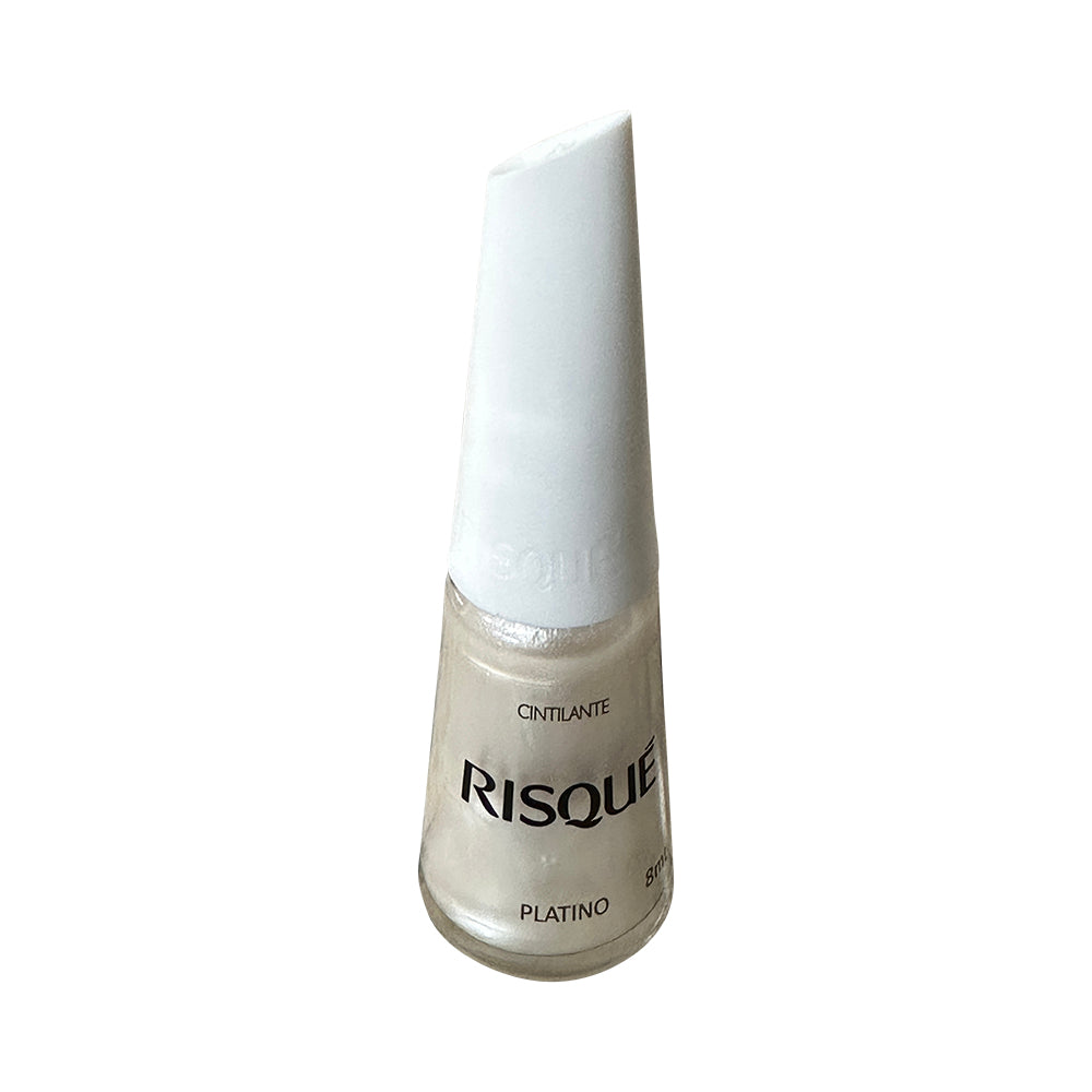 Esmalte Branco Cintilante Risque - Platino
