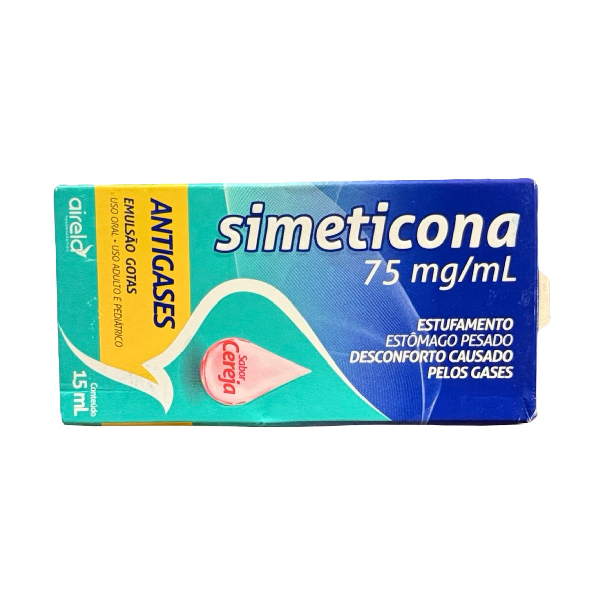 Simeticona Airela 75mg/mL Emulsão Gotas Antigases Sabor Cereja – 15ml