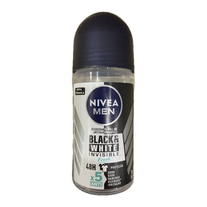 Desodorante Roll-on Nivea Men Black & White Invisible Fresh – 50ml