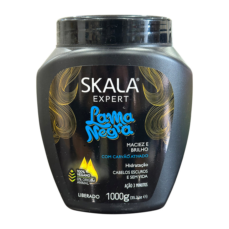 Pote de Creme de Tratamento Skala Expert Lama Negra com Carvão Ativado, 1kg