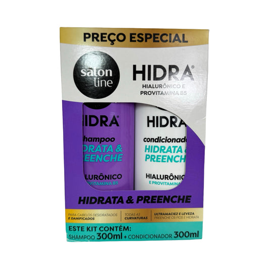 Salon Line Hidra Hialurônico & Provitamina B5 Kit (Shampoo + Conditioner – 300ml Each)