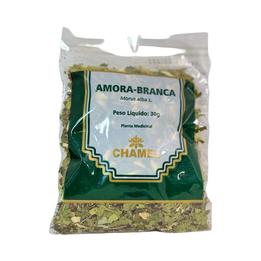 Chá de Amora-Branca Chamel (Morus alba L.) Erva Selecionada – 30g