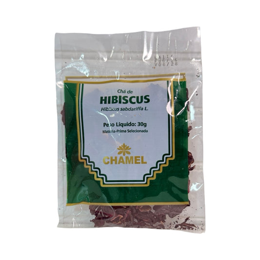 Chá de Hibiscus Chamel 100% Natural (Hibiscus sabdariffa L.) – 30g