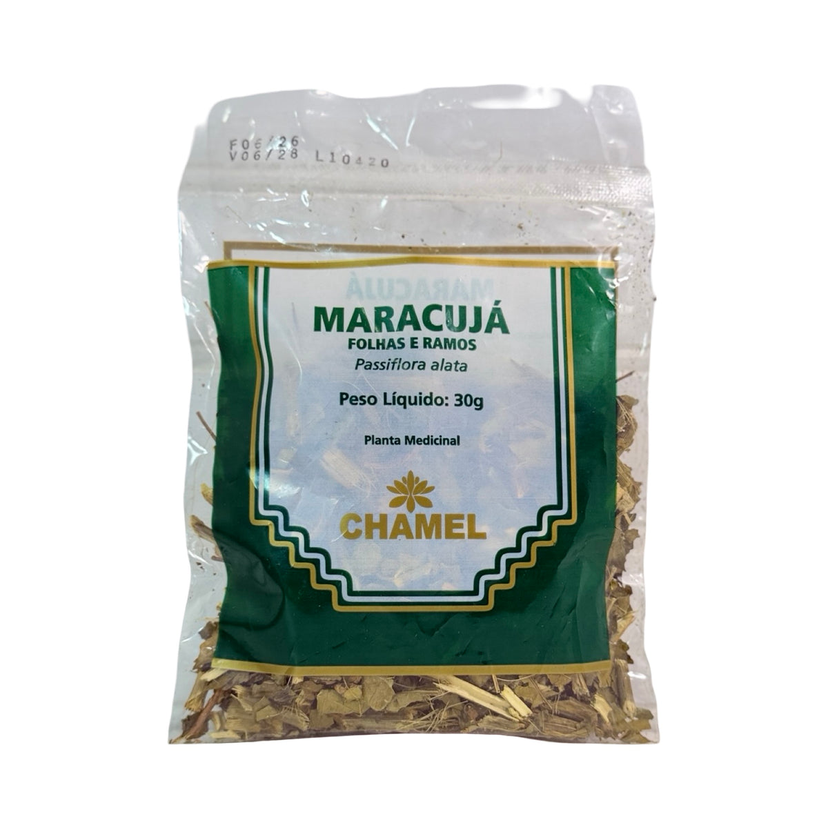 Chá de Maracujá Chamel Folhas e Ramos 100% Natural (Passiflora alata) – 30g
