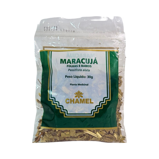 Chá de Maracujá Chamel Folhas e Ramos 100% Natural (Passiflora alata) – 30g