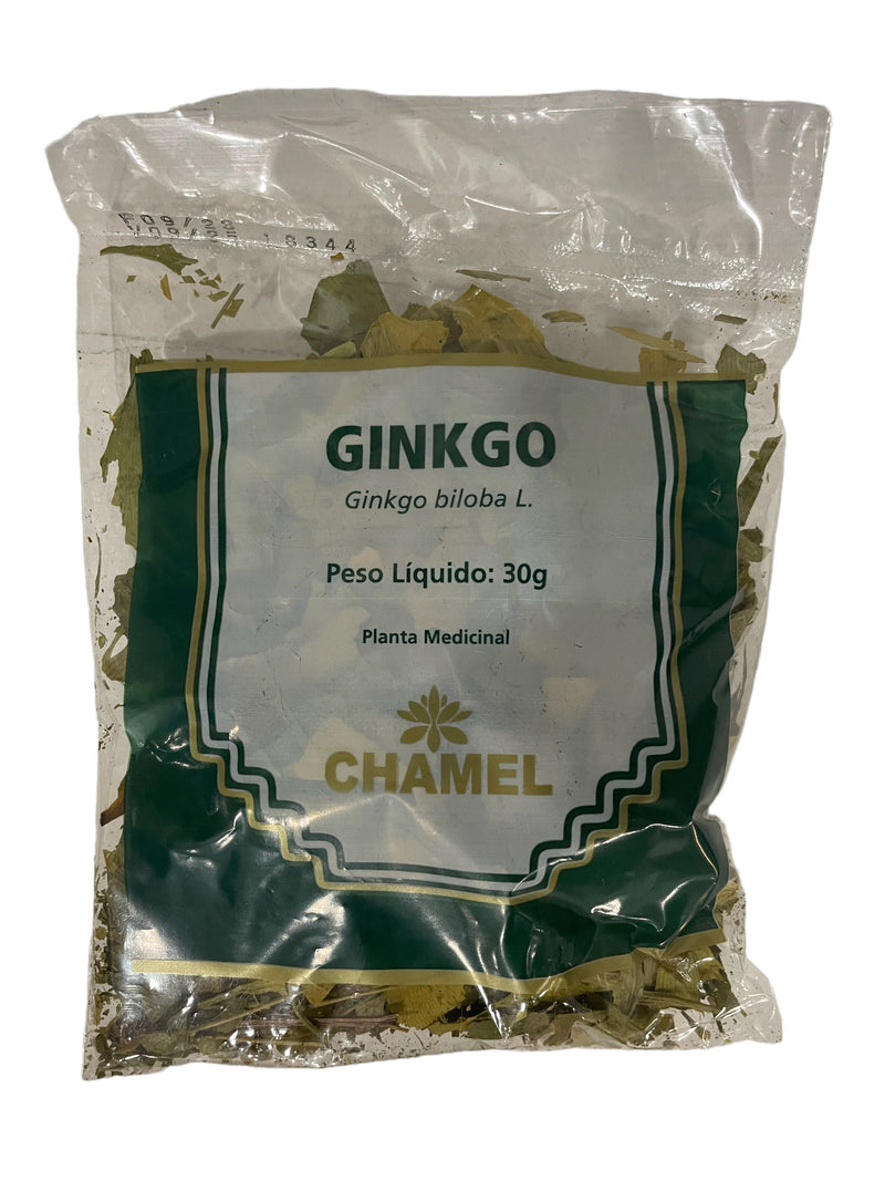 Embalagem de Chá de Ginkgo Biloba Chamel 30 g