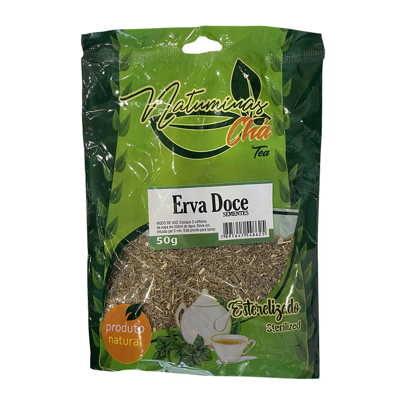 Embalagem de Chá de Erva-Doce em sementes Natuminas 50 g