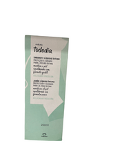 Caixa do sabonete líquido íntimo Natura Tododia Delicada Frescura 200 ml, verde-água
