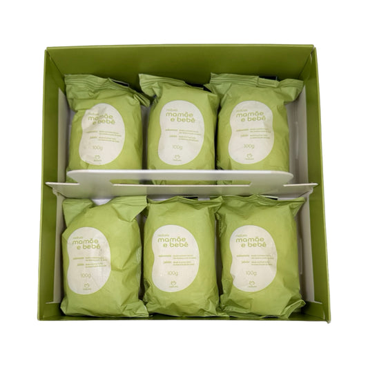 Natura Mamãe e Bebê Baby Soap Bar Set – Gentle Care for Delicate Skin (6 x 100g)