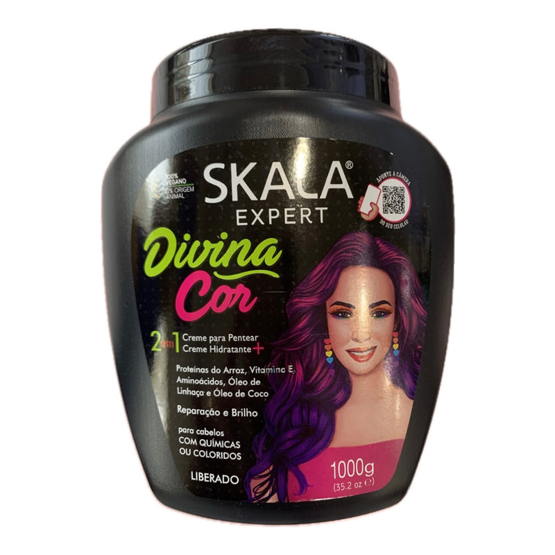Pote de Creme de Tratamento Skala Expert Divina Cor 2 em 1, 1kg