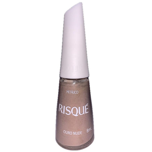 Esmalte Risqué Metálico – Ouro Nude, 8ml