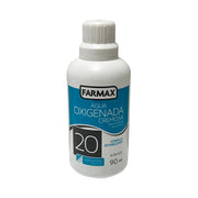 Frasco branco de Água Oxigenada Cremosa Farmax 20 volumes, 90ml