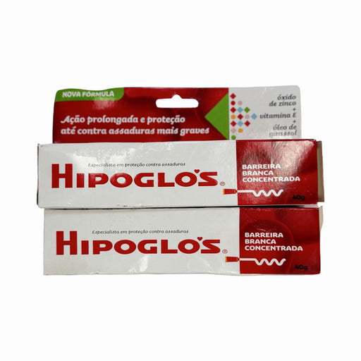 Hipoglos - Original - Creme Preventivo de Assaduras 40Gr - Diaper Rash Pack Of 2