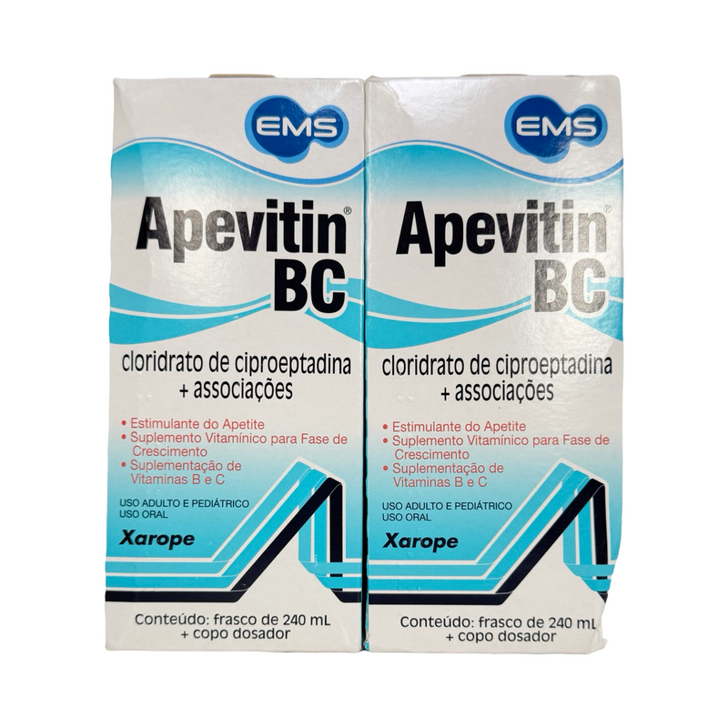 EMS Apevitin BC estimulante de apetite Vitaminas B e C 240ml (Kit of 2)