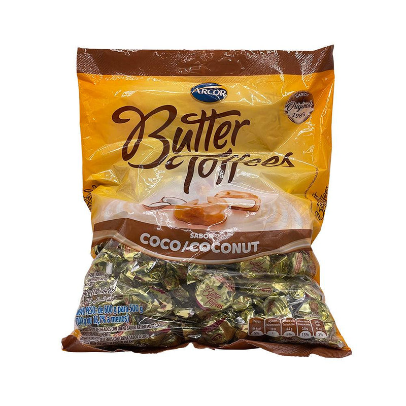 Arcor Bala Toffee Sabor Coco 400g