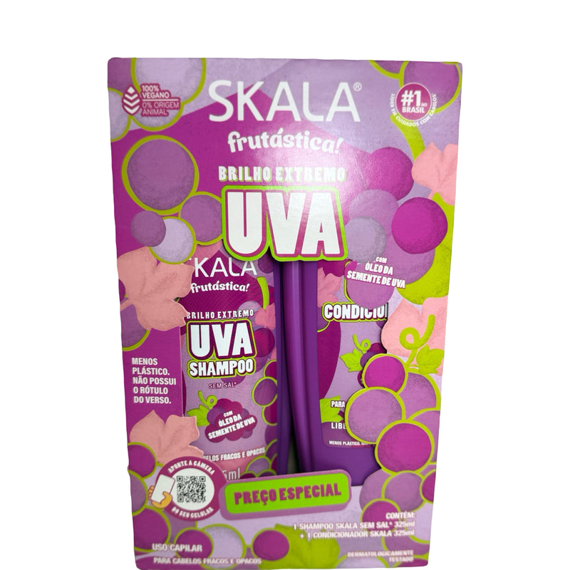 Caixa do Kit Skala Frutástica Uva Shampoo + Condicionador, 2 x 325ml