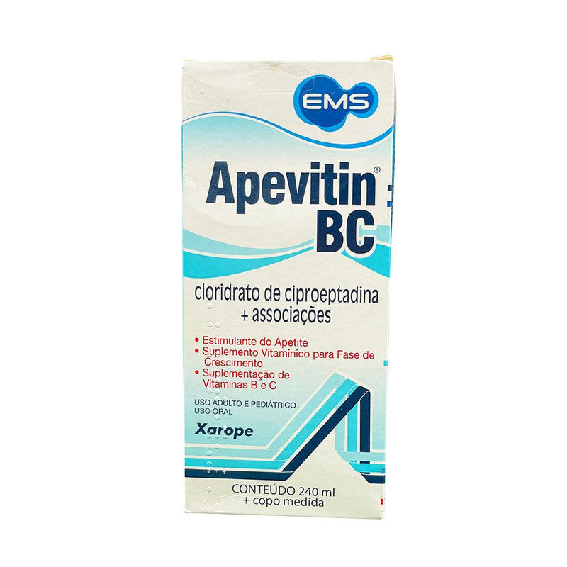 Estimulante de Apetite Apevitin BC Xarope EMS – 240ml (com Copo Medida)