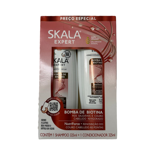 Skala Expert Bomba de Biotina Shampoo + Conditioner Kit – Strength & Growth Boost