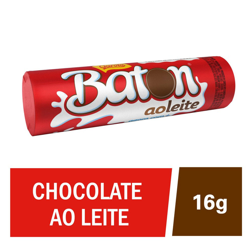 Chocolate Garoto Baton ao Leite de 16 g em embalagem individual
