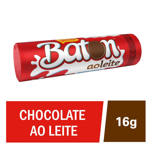 Chocolate Garoto Baton ao Leite de 16 g em embalagem individual