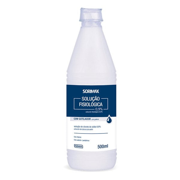 Frasco de Solução Fisiológica Farmax 500 ml
