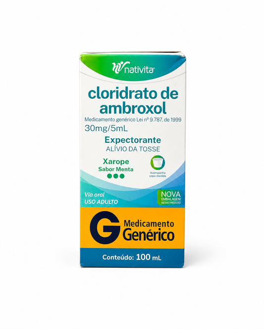 Cloridrato de Ambroxol Xarope Expectorante Sabor Menta 100 mL