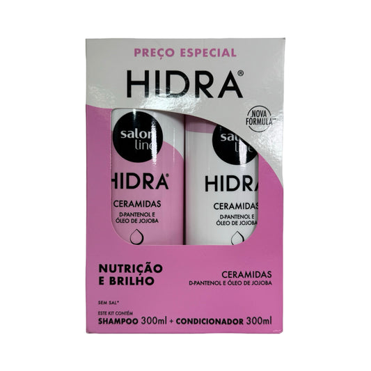 Salon Line Hidra Ceramidas Kit – Shampoo + Conditioner for Nutrition & Shine (2-Piece Set)