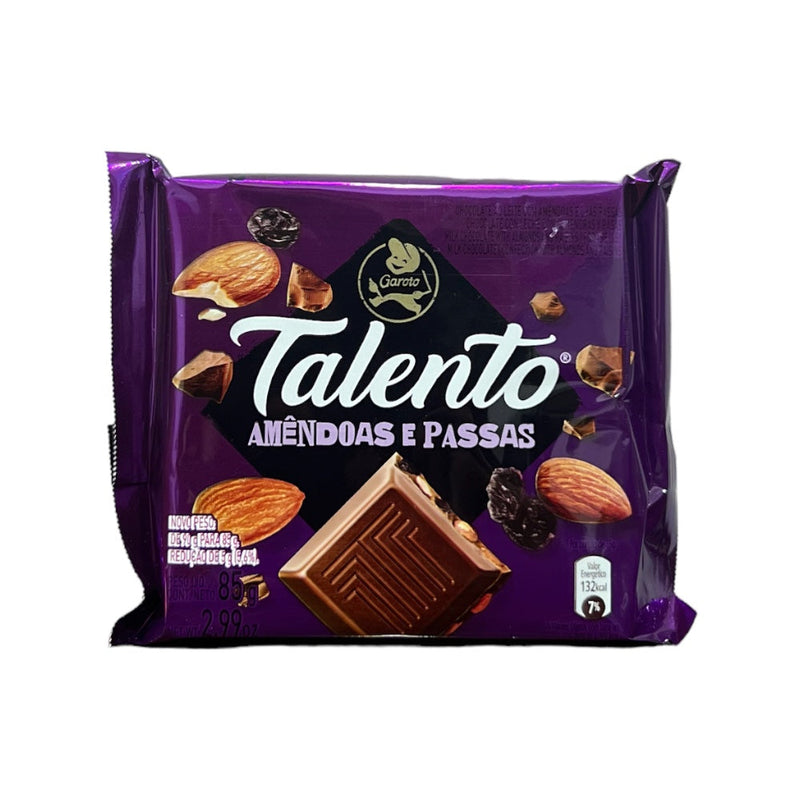 Garoto Talento Amendoas e Passas 85g