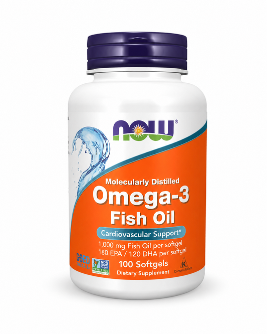 NOW Omega-3 Fish Oil 1.000 mg – 100 Cápsulas