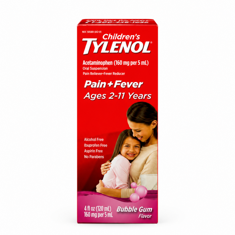 Tylenol Infantil com Acetaminofeno 160 mg/5 mL – Sabor Chiclete 120 mL