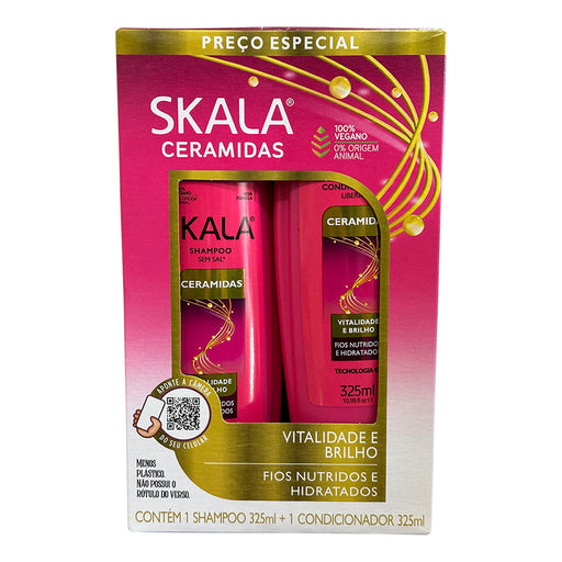 Caixa do Kit Skala Expert Ceramidas Shampoo + Condicionador, 2 x 325ml