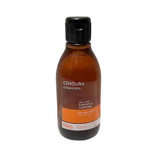 Frasco de Óleo de Cenoura Farmax capilar e corporal 100 ml