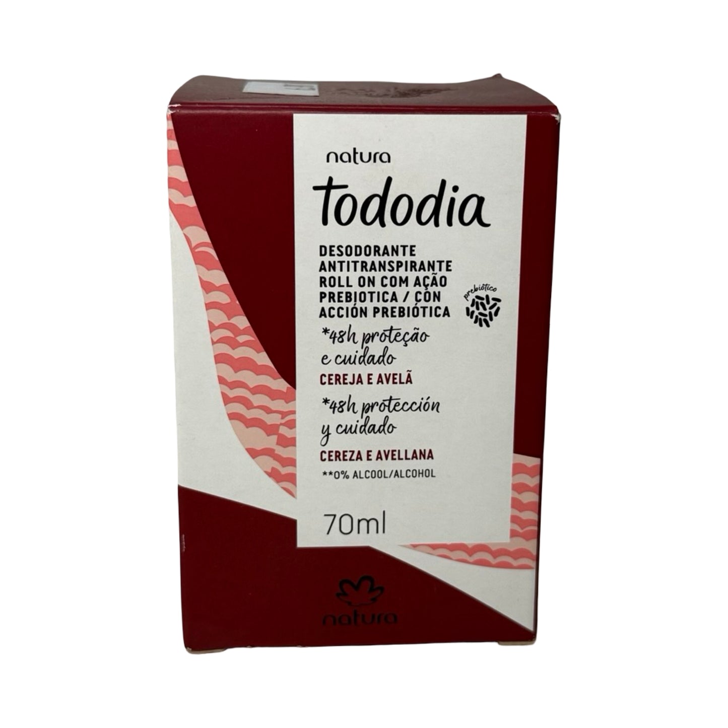 Natura Tododia Cherry & Hazelnut Roll-On Antiperspirant – 70ml | 48h Protection & Gentle Care