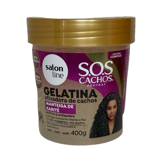 Gelatina Salon Line S.O.S Cachos Manteiga de Karité Antiquebra - 400g