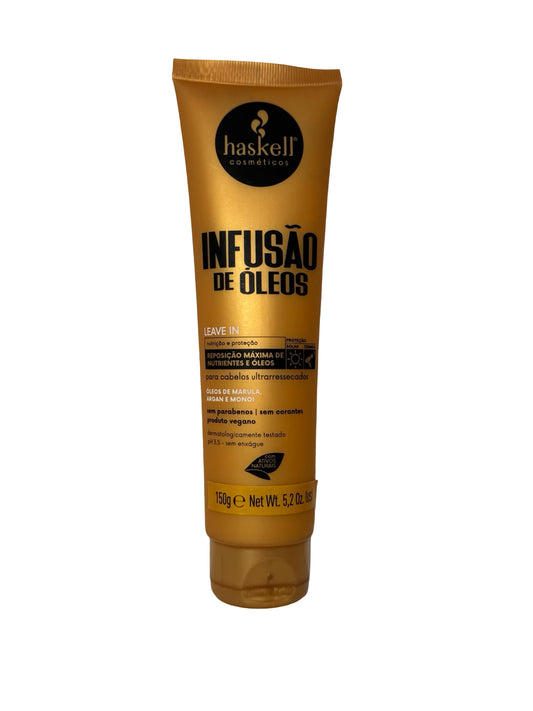 Haskell Infusão de Óleos Leave-In Conditioner – Hydration, Protection & Shine (150g)